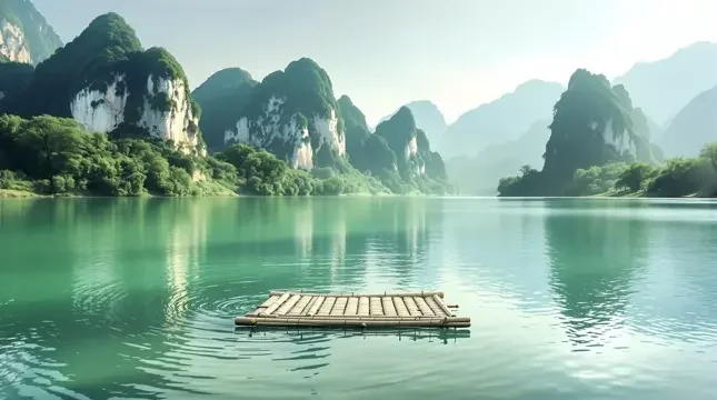 桂林漓江竹筏漂流